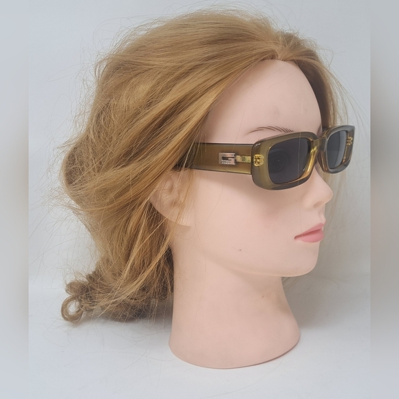 Gucci Womens Sunglasses Tom Ford Y2K Green Black Rectangle GG 2409/N/S 49-19-135 - Picture 6 of 16